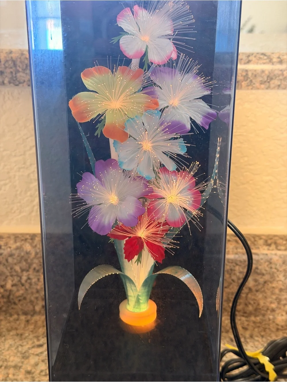Vintage 80’s Multicolor Fiber Optic Floral Lamp Retro Nostalgia Working Lights